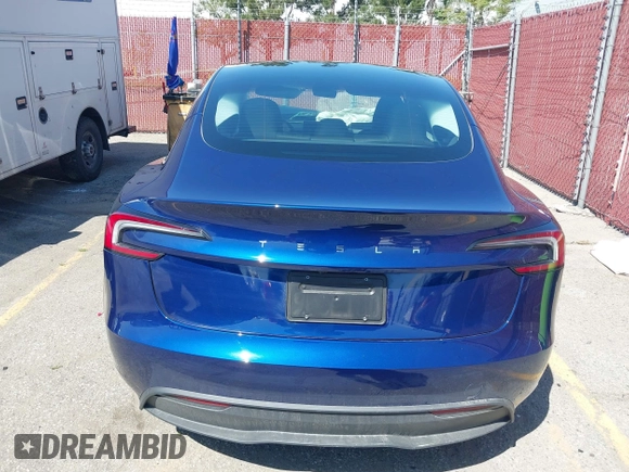 2024 Tesla Model 3 with VIN 5YJ3E1EA3RF758189, listed as a IAAI auction lot 41987653 with 9,423 mi miles. Bid and sale history available at carsss.com. Image 16.