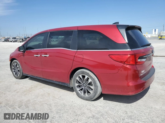 2023 Honda Odyssey EX-L with VIN 5FNRL6H62PB013130, listed as a Copart auction lot 48865155 with 45,152 mi miles and Salvage Title. Bid and sale history available at carsss.com. Image 2.