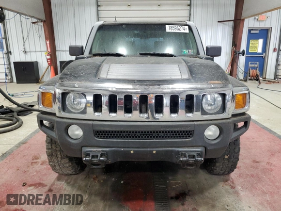 2007 Hummer H3 SUV with VIN 5GTDN13E078149416, listed as a Copart auction lot 78596274 with 189,235 mi miles and Clean Title. Bid and sale history available at carsss.com. Image 5.