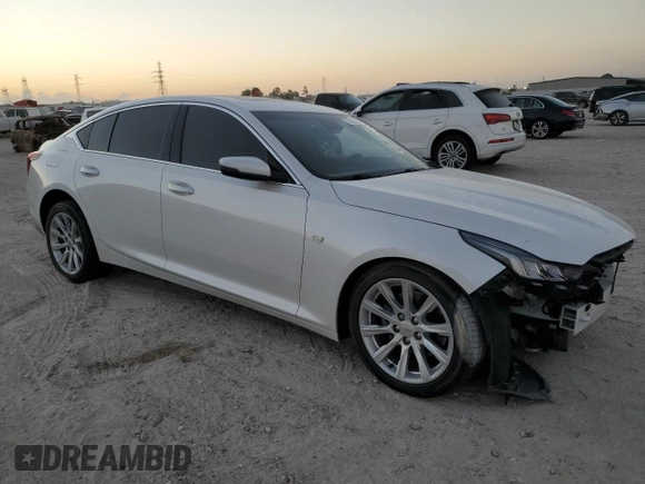 2022 Cadillac CT5 Luxury with VIN 1G6DW5RK6N0130537, listed as a Copart auction lot 77779674 with 41,840 mi miles and Salvage Title. Bid and sale history available at carsss.com. Image 4.