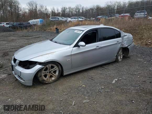 2008 BMW 3 Series 328i with VIN WBAVA37538NL50420, listed as a Copart auction lot 51566755 with 153,561 mi miles and Salvage Title. Bid and sale history available at DreamBid. Image 1.
