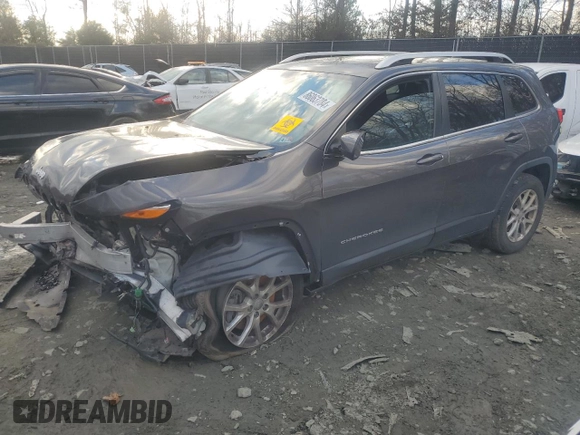 2018 Jeep Cherokee Latitude Plus with VIN 1C4PJMLXXJD547637, listed as a Copart auction lot 86063784 with Not provided miles and Salvage title. Bid and sale history available at DreamBid. Image 1.