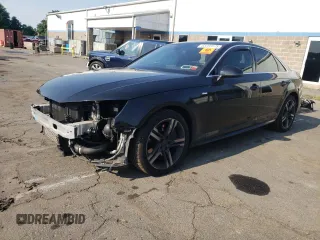2017 Audi A4 Premium Plus with VIN WAUENAF47HN015033, listed as a Copart auction lot 63203175 with 79,717 mi miles and Salvage title. Bid and sale history available at DreamBid. Image 1.