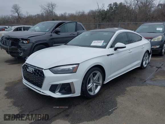 2021 Audi A5 Sportback S line Premium with VIN WAUDACF54MA016976, listed as a IAAI auction lot 41534802 with 16,606 mi miles. Bid and sale history available at carsss.com. Image 17.