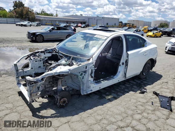 2016 Infiniti Q50 Red Sport 400 with VIN JN1FV7AP5GM421590, listed as a Copart auction lot 56732325 with Not provided miles and Salvage title. Bid and sale history available at DreamBid. Image 1.
