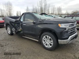 2024 Chevrolet Silverado 1500 LTZ with VIN 1GCUDGE85RZ334062, listed as a Copart auction lot 82443594 with Not Provided miles and Salvage Title. Bid and sale history available at DreamBid. Image 4.