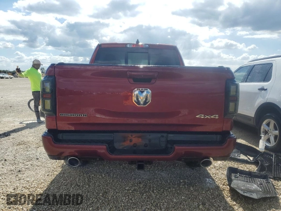 2022 Ram 1500 Big Horn with VIN 1C6SRFFM8NN281204, listed as a Copart auction lot 77252134 with 0 mi miles and Non Repairable. Bid and sale history available at carsss.com. Image 6.
