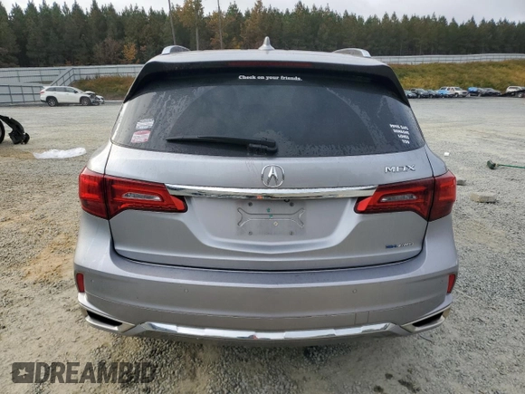 2017 Acura MDX Sport Hybrid w/Advance Pkg with VIN 5FRYD7H71HB000473, listed as a Copart auction lot 78446814 with 37,284 mi miles and Salvage Title. Bid and sale history available at carsss.com. Image 6.