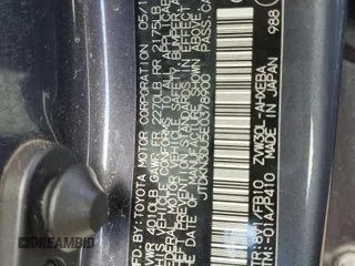 2014 Toyota Prius Four with VIN JTDKN3DU5E0378900, listed as a Copart auction lot 65434575 with Not provided miles and Clean title. Bid and sale history available at DreamBid. Image 12.
