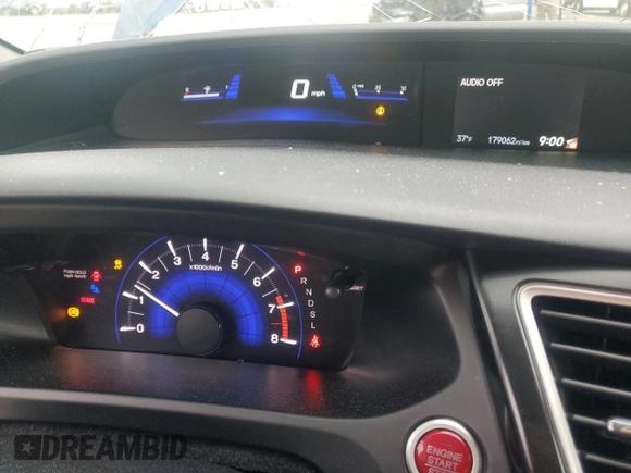 2015 Honda Civic EX-L with VIN 19XFB2F96FE215758, listed as a Copart auction lot 52067865 with 179,062 mi miles and Salvage Title. Bid and sale history available at DreamBid. Image 9.