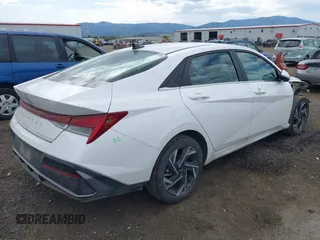 2024 Hyundai Elantra SEL with VIN KMHLS4DG6RU696600, listed as a IAAI auction lot 42421377 with 11,944 mi miles and . Bid and sale history available at DreamBid. Image 4.