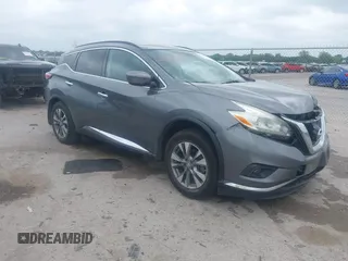 2016 Nissan Murano SL z VIN 5N1AZ2MG7GN147552, wystawiony jako IAAI lot #42130650 z przebiegiem 172 821 mil mil oraz . Historia ofert i sprzedaży dostępna na DreamBid. Obrazek 1.