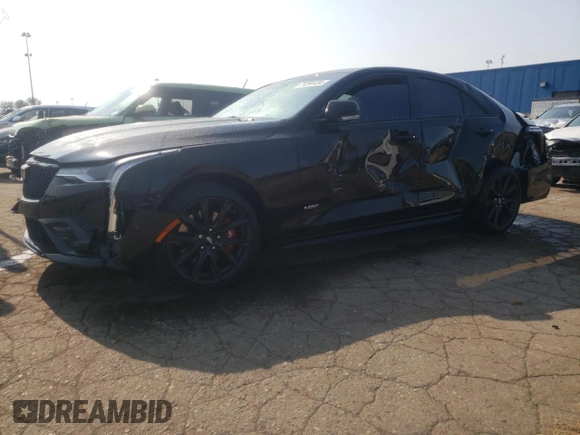 2022 Cadillac CT4-V z VIN 1G6DH5RL1N0114622, wystawiony jako Copart lot #71291434 z przebiegiem 26 872 mil mil oraz Nie do naprawy. Historia ofert i sprzedaży dostępna na DreamBid. Obrazek 1.