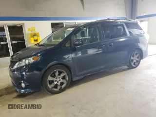 2012 Toyota Sienna SE with VIN 5TDXK3DC6CS203474, listed as a Copart auction lot 63109395 with 210,801 mi miles and Salvage title. Bid and sale history available at DreamBid. Image 1.