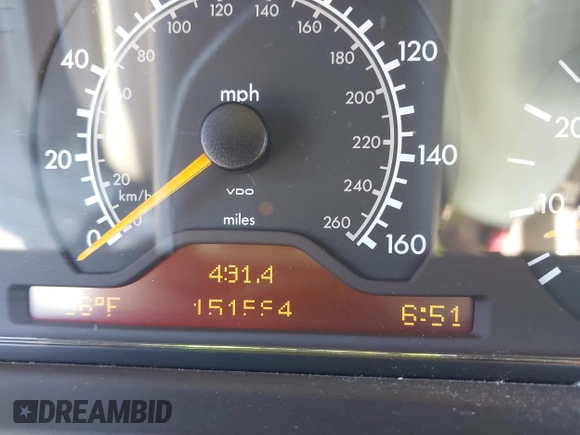 1996 Mercedes-Benz E 320 with VIN WDBJF55F1TJ014659, listed as a IAAI auction lot 42273213 with 151,584 mi miles and . Bid and sale history available at DreamBid. Image 7.