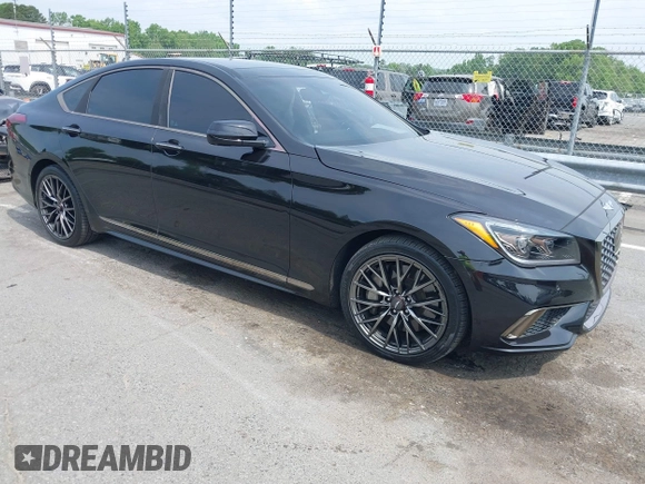 2018 Genesis G80 Sport with VIN KMHGN4JB5JU241632, listed as a IAAI auction lot 42093142 with 102,090 mi miles and . Bid and sale history available at DreamBid. Image 1.
