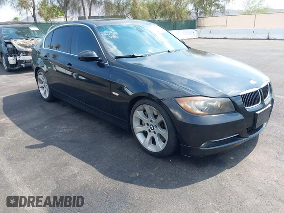2007 BMW 3 Series 335i with VIN WBAVB73507VF54233, listed as a IAAI auction lot 39816172 with 96,076 mi miles. Bid and sale history available at carsss.com. Image 1.