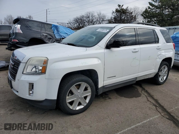 2011 GMC Terrain SLT-1 with VIN 2CTFLVE53B6235302, listed as a Copart auction lot 46898125 with 183,059 mi miles and Salvage title. Bid and sale history available at DreamBid. Image 1.