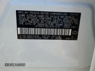 2020 Lexus IS 300 F Sport z VIN JTHG81F22L5041015, wystawiony jako Copart lot #82097844 z przebiegiem 37 614 mil mil oraz Szkoda całkowita • Salvage title. Historia ofert i sprzedaży dostępna na DreamBid. Obrazek 13.