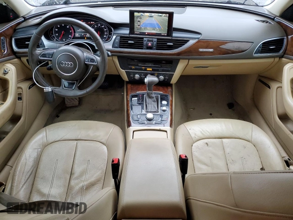 2015 Audi A6 Premium Plus with VIN WAUFGAFC4FN011105, listed as a Copart auction lot 54361885 with 124,181 mi miles and Salvage title. Bid and sale history available at DreamBid. Image 8.