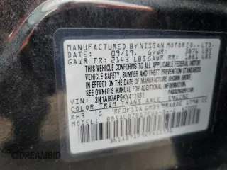 2019 Nissan Sentra SV z VIN 3N1AB7AP9KY411931, wystawiony jako Copart lot #59490215 z przebiegiem 50 044 mil mil oraz Nie do naprawy • Non repairable. Historia ofert i sprzedaży dostępna na DreamBid. Obrazek 12.
