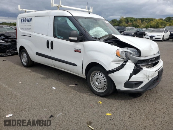 2022 Ram ProMaster City Cargo Tradesman with VIN ZFBHRFAB1N6X35444, listed as a Copart auction lot 71924654 with Not Provided miles and Salvage Title. Bid and sale history available at DreamBid. Image 4.