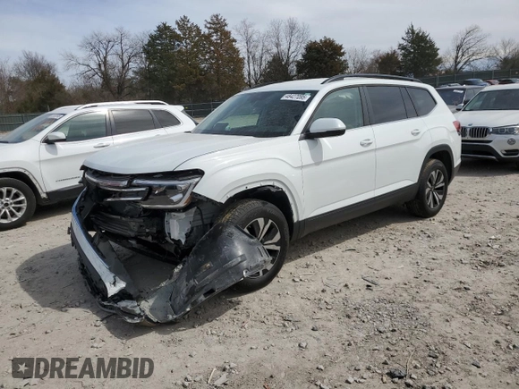 2024 Volkswagen Atlas SE with VIN 1V2LR2CAXRC548312, listed as a Copart auction lot 48427095 with 16,051 mi miles and Salvage title. Bid and sale history available at DreamBid. Image 1.