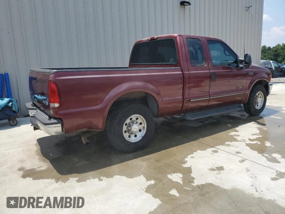 2000 Ford F-250 XL with VIN 1FTNX20L1YEB50589, listed as a Copart auction lot 63743775 with 105,448 mi miles and Salvage title. Bid and sale history available at DreamBid. Image 3.