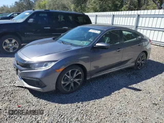 2021 Honda Civic Sedan Sport with VIN 2HGFC2F84MH526354, listed as a Copart auction lot 45393875 with 69,735 mi miles and Salvage Title. Bid and sale history available at carsss.com. Image 1.
