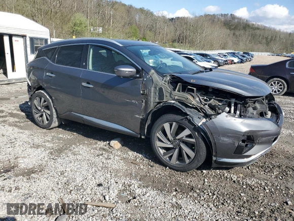 2019 Nissan Murano SL with VIN 5N1AZ2MS2KN113385, listed as a Copart auction lot 52150985 with 107,795 mi miles and Salvage Title. Bid and sale history available at DreamBid. Image 4.