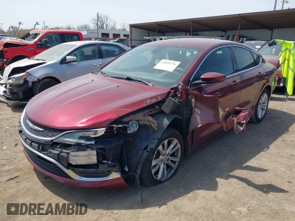 2015 Chrysler 200 Limited with VIN 1C3CCCABXFN747787, listed as a IAAI auction lot 42059276 with 145,176 mi miles. Bid and sale history available at carsss.com. Image 2.