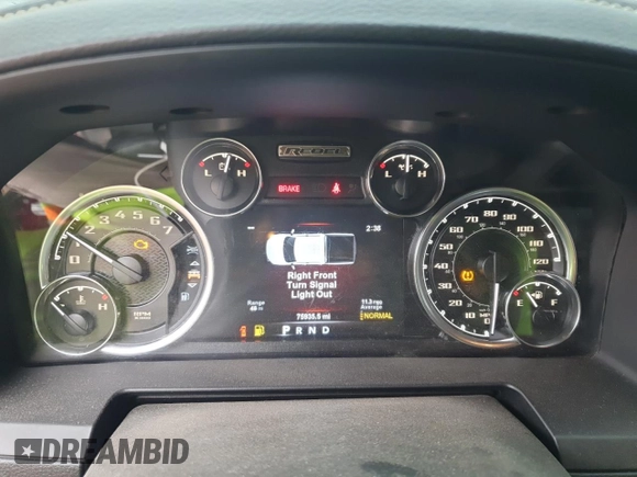 2018 Ram 1500 Rebel z VIN 1C6RR7YT9JS227690, wystawiony jako Copart lot #51867845 z przebiegiem 75 935 mil mil oraz Szkoda całkowita • Salvage title. Historia ofert i sprzedaży dostępna na DreamBid. Obrazek 9.