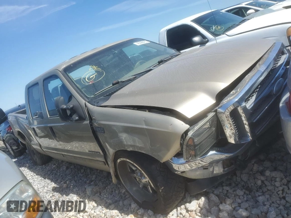 2001 Ford F-250 XL with VIN 3FTNW20F61MA43437, listed as a Copart auction lot 45398465 with 366,698 mi miles and Salvage title. Bid and sale history available at DreamBid. Image 4.