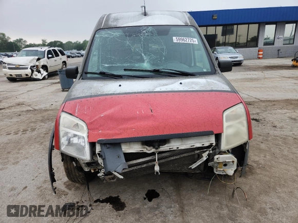 2011 Ford Transit Connect XLT with VIN NM0LS7DN9BT069791, listed as a Copart auction lot 59962725 with 228,380 mi miles and Salvage title. Bid and sale history available at DreamBid. Image 5.