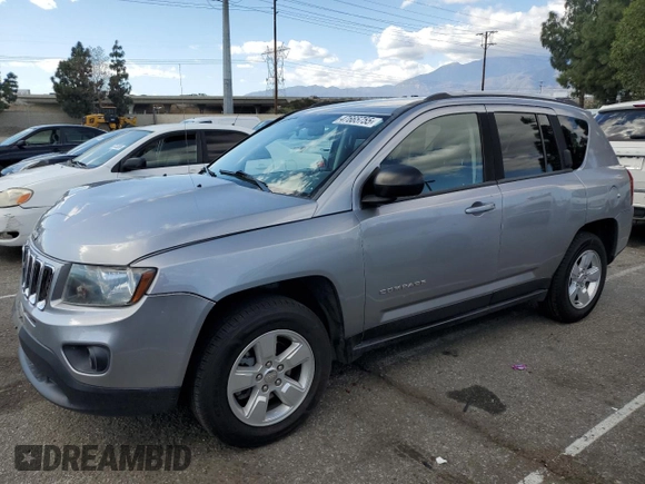 2015 Jeep Compass Sport with VIN 1C4NJCBAXFD436978, listed as a Copart auction lot 47665755 with 69,336 mi miles and Salvage Title. Bid and sale history available at carsss.com. Image 1.