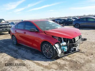 2023 Kia Forte GT with VIN 3KPF44ACXPE563556, listed as a IAAI auction lot 41324243 with 35,872 mi miles and . Bid and sale history available at carsss.com. Image 1.