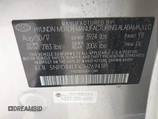 2018 Hyundai Elantra SEL with VIN 5NPD84LFXJH269418, listed as a IAAI auction lot 41205109 with 114,270 mi miles and . Bid and sale history available at DreamBid. Image 9.