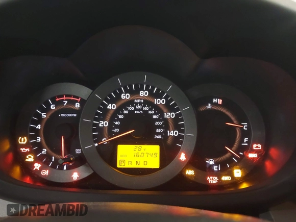 2010 Toyota RAV4 Ltd with VIN JTMDK4DV6A5085133, listed as a IAAI auction lot 41602915 with 160,749 mi miles. Bid and sale history available at carsss.com. Image 7.