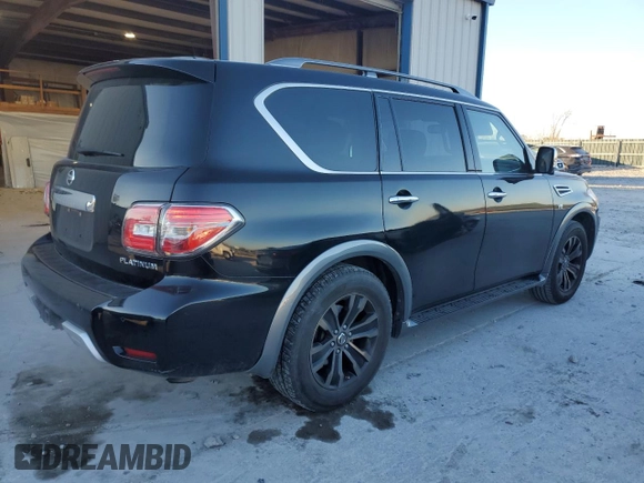 2017 Nissan Armada SL with VIN JN8AY2ND6H9005803, listed as a Copart auction lot 83749644 with 113,310 mi miles and Salvage Title. Bid and sale history available at carsss.com. Image 3.