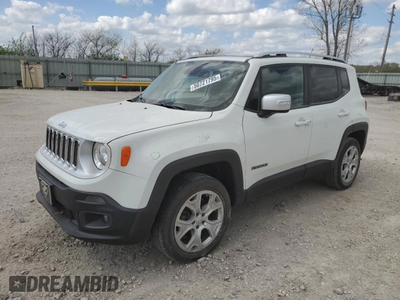 2015 Jeep Renegade Limited z VIN ZACCJBDTXFPB84988, wystawiony jako Copart lot #50721795 z przebiegiem 94 347 mil mil oraz Szkoda całkowita • Salvage title. Historia ofert i sprzedaży dostępna na DreamBid. Obrazek 1.