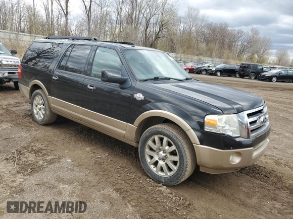 2012 Ford Expedition EL King Ranch with VIN 1FMJK1J52CEF64587, listed as a Copart auction lot 54187975 with 117,374 mi miles and Clean Title. Bid and sale history available at carsss.com. Image 4.