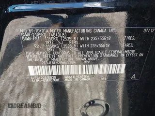 2017 Toyota RAV4 SE z VIN 2T3JFREV2HW677084, wystawiony jako IAAI lot #42236638 z przebiegiem 107 343 mil mil oraz . Historia ofert i sprzedaży dostępna na DreamBid. Obrazek 9.