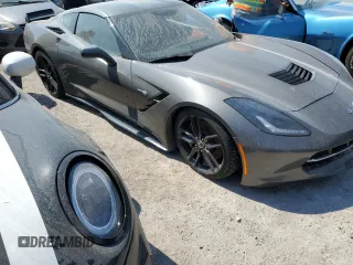 2015 Chevrolet Corvette Z51 3LT with VIN 1G1YM2D79F5107403, listed as a Copart auction lot 76190254 with 0 mi miles and Salvage Title. Bid and sale history available at carsss.com. Image 4.