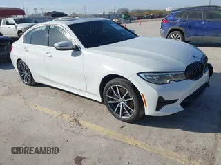 2020 BMW 3 Series 330i with VIN 3MW5R1J00L8B44347, listed as a IAAI auction lot 41709764 with 42,730 mi miles. Bid and sale history available at carsss.com. Image 1.