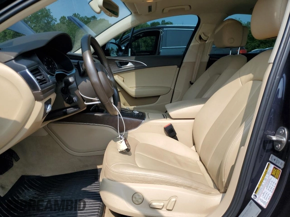 2015 Audi A6 Premium Plus with VIN WAUGFAFC4FN002525, listed as a Copart auction lot 60429015 with 73,835 mi miles and Salvage title. Bid and sale history available at DreamBid. Image 7.