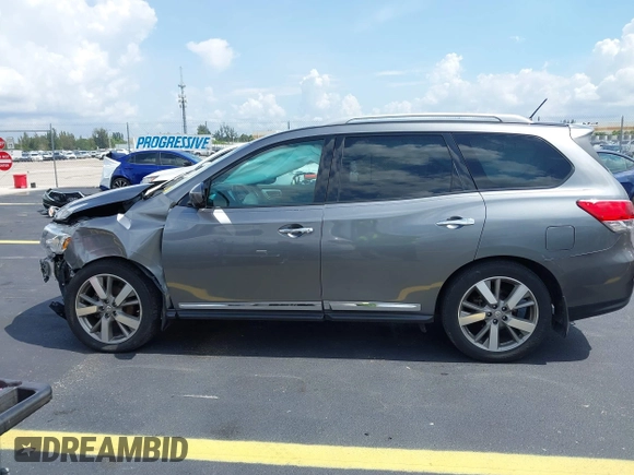 2015 Nissan Pathfinder Platinum with VIN 5N1AR2MMXFC668880, listed as a IAAI auction lot 42371231 with 101,173 mi miles and . Bid and sale history available at DreamBid. Image 15.