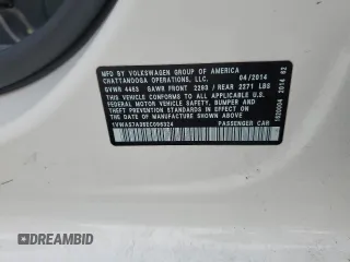 2014 Volkswagen Passat Wolfsburg Ed with VIN 1VWAS7A35EC096324, listed as a Copart auction lot 76344514 with 72,987 mi miles and Salvage Title. Bid and sale history available at carsss.com. Image 12.