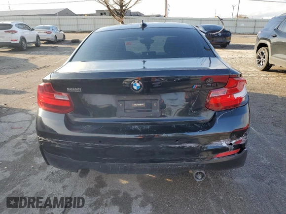 2015 BMW 2 Series M235i with VIN WBA1J7C59FV253943, listed as a Copart auction lot 81580374 with 0 mi miles and Salvage Title. Bid and sale history available at carsss.com. Image 6.