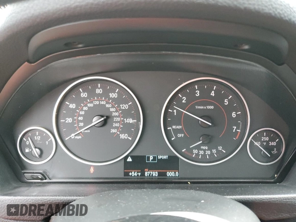 2016 BMW 3 Series 328i with VIN WBA8E9G55GNT81414, listed as a Copart auction lot 47995395 with 87,793 mi miles and Salvage Title. Bid and sale history available at carsss.com. Image 9.