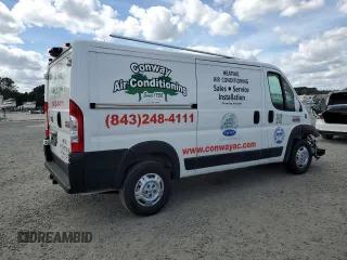 2021 Ram ProMaster Cargo with VIN 3C6LRVVG7ME559443, listed as a Copart auction lot 47386865 with Not Provided miles and Salvage Title. Bid and sale history available at DreamBid. Image 3.